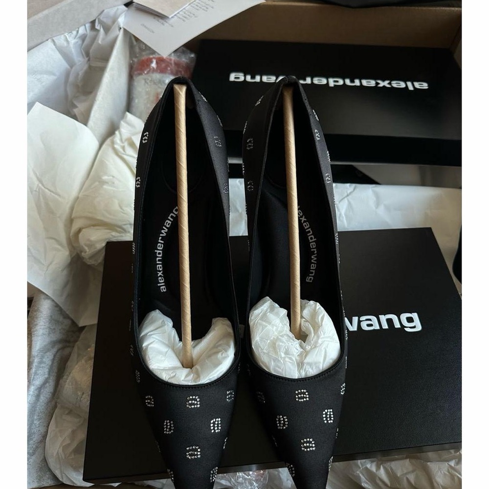 Alexander Wang Black Heels with Silver Studs